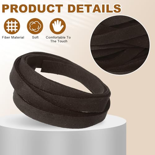 uxcell 10Pcs 1 Yard 10mm Wide Flat Leather String Cord, 1.4mm Thick Craft Suede Strap Braiding Lacing Strips Rope for DIY Leather Crafts Necklace Bracelet Collars Belts, Dark Brown - color: Dark Brown