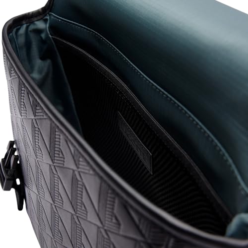 Lacoste Nomogramme Small Flap Close Messenger Bag - color: Black