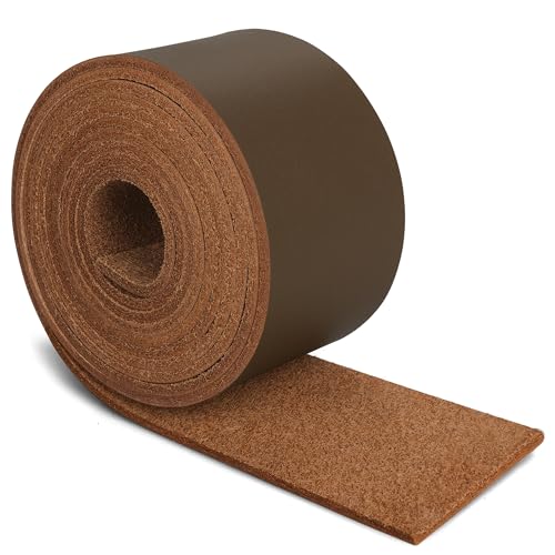 JinRuiKJ Top Grain Leather Strap - 2 Inch Wide 72 Inches Long Brown Leather Strips - Very Suitable for DIY Arts & Craft Projects, Traction Ropes, Bag Straps, Furniture Handles - color: Brown, size: 2''x72'' (5.1x182cm)