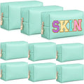 Sanwuta 9 Pcs Makeup Bags Bulk Toiletry Case,Green - color: Green