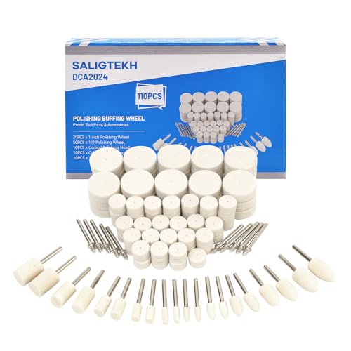 110PCS Polishing Buffing Wheel for Dremel Polishing Kit | Polishing Wheel for Dremel Tool Accessories, with 1/8" Shank Jewelry Metal Buffing Wheels