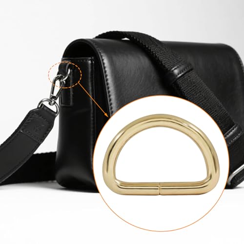 Welded Semi-Circular D Ring - color: Light Gold
