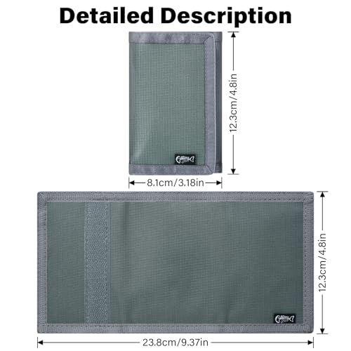 Men’s Nylon Trifold Wallet with 6 Page Wallet Insert, Ultra Thin and Security Wallet with ID Window for Card Cash Holder, Modern Fashion Purse Gifts for Teen Boys Men Women -Dark Gray - color: 24017 Dark Gray
