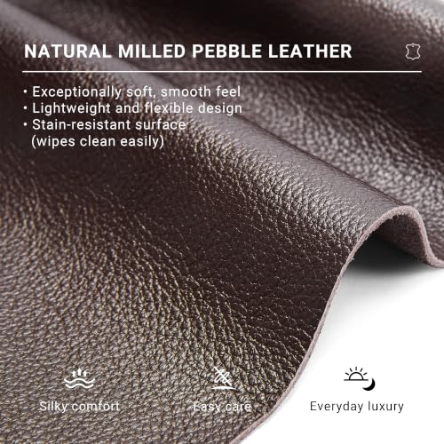 Genuine Leather Hobo Bags for Women Crossbody Purses Work Tote Bag Designer Shoulder Handbags with 2 Straps - color: Coffee