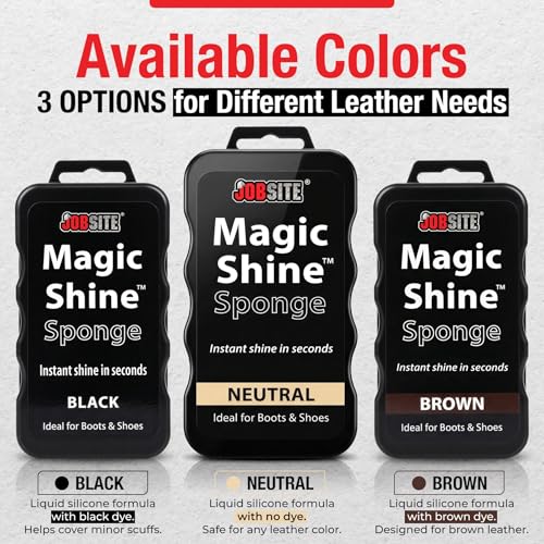 JobSite Instant Express Leather Boot & Shoe Shine Sponge - Neutral - color: Neutral - 1 Pack