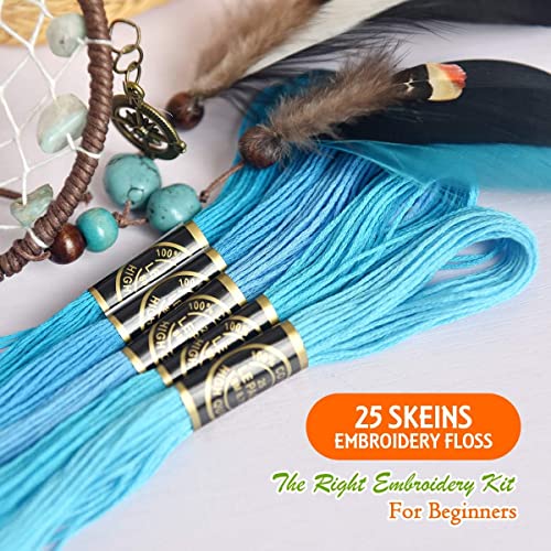 25 Rainbow Colors Embroidery Floss - Cross Stitch Threads - Friendship Bracelets Floss - Crafts Floss- Hand Embroidery Thread - color: 25 rainbowcolors, size: 25 skiens