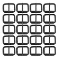 BIKICOCO Roller Buckle, 1'' x 3/4'' Heel Rolling Bar Buckles for Bags Leather Webbing Straps, Black - Pack of 20 - color: Black X 20 Pcs