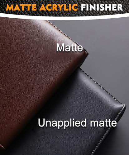 Colorful 2.5oz Matte Acrylic Leather Finisher for Leather Projects | Premium leather paint for bags, wallets, jackets, shoes, and DIY crafts. Waterproof, flexible, durable, and long-lasting. - color: Matte