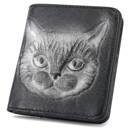 Small Wallet Women Slim RFID Leather Bifold Wallet Embossed Design | Compact design with ID window, card slots, and zipper coin pocket, ideal for daily travel, shopping, and gifts - color: 09-Silver Black