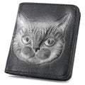 Small Wallet Women Slim RFID Leather Bifold Wallet Embossed Design | Compact design with ID window, card slots, and zipper coin pocket, ideal for daily travel, shopping, and gifts - color: 09-Silver Black