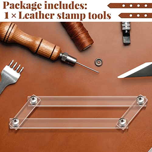 2 Pcs Leather Stamping Tools Leather Stamp Guide Acrylic Leathercraft Supplies