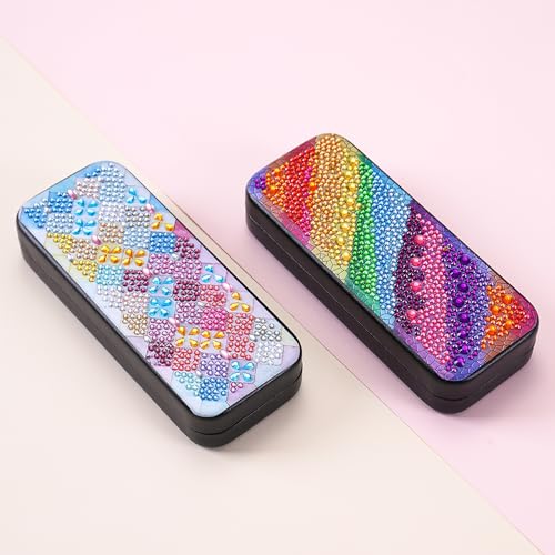 Leatrice 5D Diamond Art Kits for Adults Diamond Dots Eyeglasses Case - color: abstract h