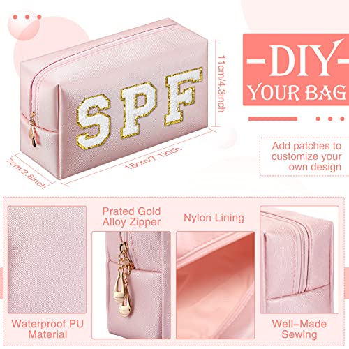 Sanwuta 9 Pcs Makeup Bags Bulk Toiletry Case,Rose Gold - color: Rose Gold