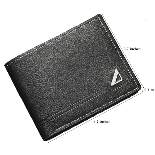 Slim Wallet for Men with Coin Purse, Minimalist Wallet with Zipper, Bifold Mens Wallets with Credit Card Holder, PU Leather Men's Wallet with Money Clip, Carteras Para Hombres (BLACK Z) - color: BLACK Z