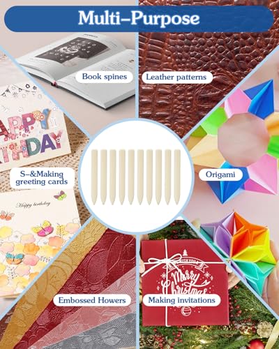 UCEC 20 Pack Premium Bone Folder Tool for Paper Leathercrafts Bookbinding | Premium Plastic Bone Folder Craft Tool for Bookbinding, Scrapbooking, Card Making, Paper Creasing & DIY Leathercraft, 20 Pack - color: White-20 Pack