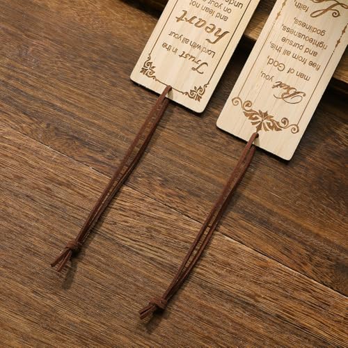 2 Pcs Bible Bookmark Bamboo Bookmarks for Men, Bible Book Markers Gifts for Christians (Classic) - style: Classic