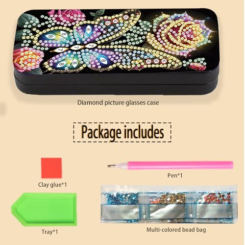 Diamond Painting Eye Glasses Case - color: Butterfly 2