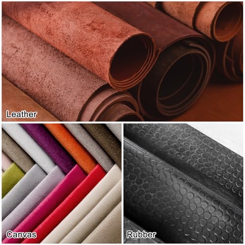 HARFINGTON 6pcs Oval Hole Punch Set 2mm 3mm 4mm Leather Hollow Cutter Kit Oblong Punch Die Carbon Steel Leather Punch Tool for Canvas Strap Belt Watch Band Leathercraft Working DIY Tool