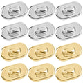 AUEAR, 12 Pack Silver & Gold Turn Lock Clasp Hardware Purse Closure Latches Metal Handbag Twist Fasteners for DIY Bag Craft Project - color: Silver & Gold