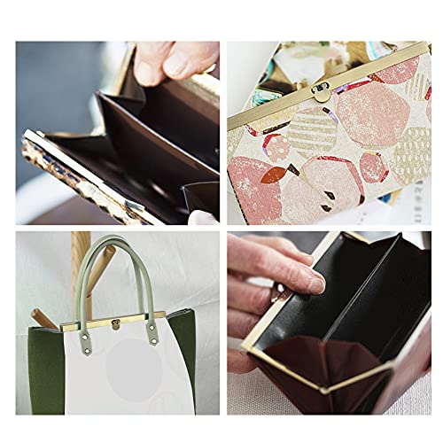 BUTUZE 6pcs Bag Clasps Purse, 4.52inches Metal Purse Frame Kiss Clasp Purse Frame, Purse Clasps for Bag Making - color: BRONZE
