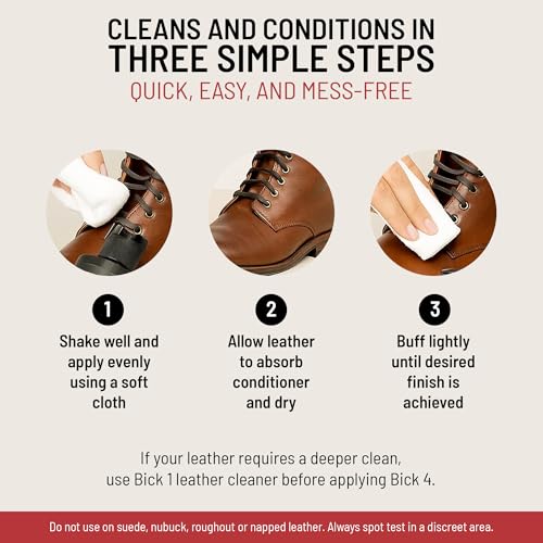 Bick 4 Leather Conditioner & Cleaner, Won't Darken Boots, Couch, Bags 32 oz - size: 32 oz