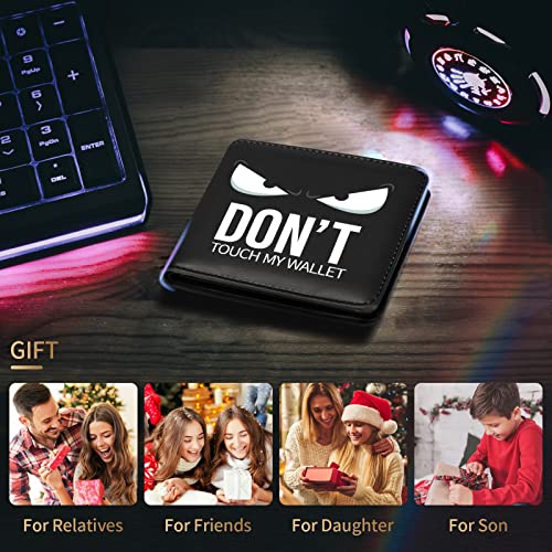 Teen Boys Cool Wallet-Men Mens Men'S Funny Leather Credit Id Card Cash Holder Man Black Rfid Blocking Zipper Wallets With Coin Pocket Id Window Aesthetic Teen Boy Male Youth Guys - color: dark eye