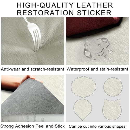 Leather Repair Patch Tape,16x63 inch Self Adhesive Leather Patches for Furniture,Vinyl Leather Repair Kit for Couches,Car Seats,Sofas,Office Chairs,Beige - color: Beige, size: 16*63inch