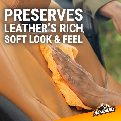 Armor All Car Leather Cleaner Spray with Beeswax, 16 Fl Oz | Cleans, Conditions, Protects, Beeswax Leather Care Spray for Cars, Trucks, Motorcycles, Furniture, Shoes - size: 16 Fl Oz (Pack of 1), style: Leather Cleaner with Beeswax