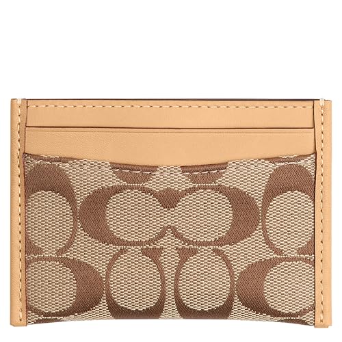Coach Essential Card Case - color: Khaki Light Peach
