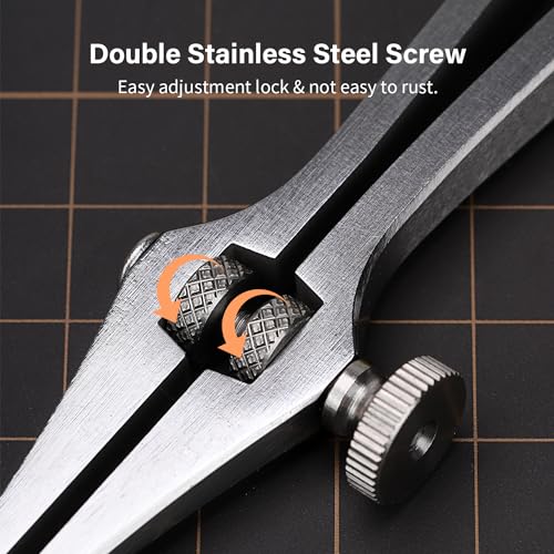 WUTA Leather Chisel All-Polished Pricking Iron Adjustable 2-6mm French Style Puncher Punching Tool (Adjustable 2 Teeth) - size: 2 teeth [adjustable]
