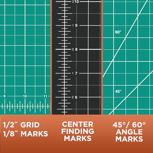 ALVIN GBM Self-Healing Cutting Mat 36 x 48 inch | Double-Sided Green/Black | 5-Layer Gridded Surface for Arts, Crafts and Sewing - Model GBM3648 - size: 48"L x 36"W