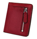Small Leather Wallet for Women, Ladies Credit Card Holder RFID Blocking Women's Mini Bifold Pocket Purse - color: Wine Rfid Blocking