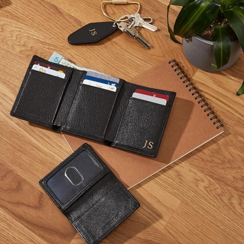 Premium Mahogany Men's Trifold Wallet with Removable Card Holder - Mahogany - color: Premium Mahogany, size: with Card Wallet