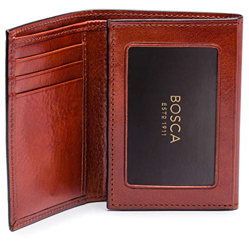 Bosca Men's Double I.D. Trifold - color: Cognac