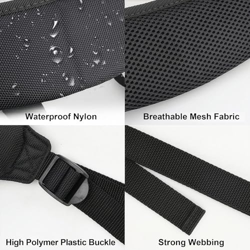 Universal Double Shoulder Strap Adjustable Padded Backpack Straps | For 4-point Luggage, Tool Bags, Pet Carriers, 600D Oxford Cloth, 16.53-in Pads, Adjustable Length up to 22.4-in, Black