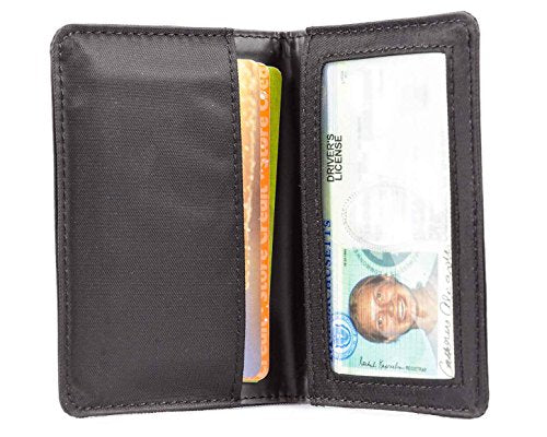 Big Skinny Card Case Slim Wallet, Holds Up to 16 Cards - color: Black