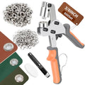 Heavy Duty Grommet Tool Kit - 600 Sets 3/8" Grommets, Manual Press Eyelets Tool with Hole Punch for Tarp Fabric Leather Banner Canvas Tents Vinyl Crafts (3/8" (10mm) - 600 Sets (Silver)) - size: 3/8in-600Sets Silver