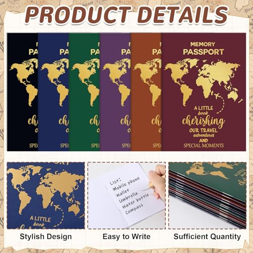 gisgfim 48 Pcs Blank Passport Notebook Fake Passport Book Bulk Travel Journal Sticker Collection Book for Projects World Travel Pretend Activity Party Favors Supplies 5.5 x 3.9 Inch - size: 5.5 x 3.9 inches