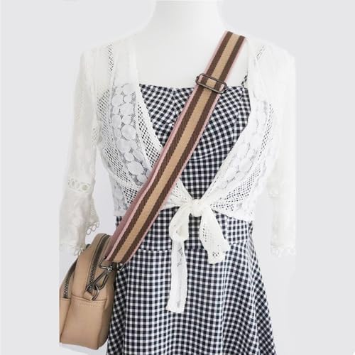 Bag Straps 1.5" Wide Purse Strap Adjustable Replacement Long Crossbody for Thick Shoulder Bags Canvas Handbags - color: Gunmetal Hardware-1013