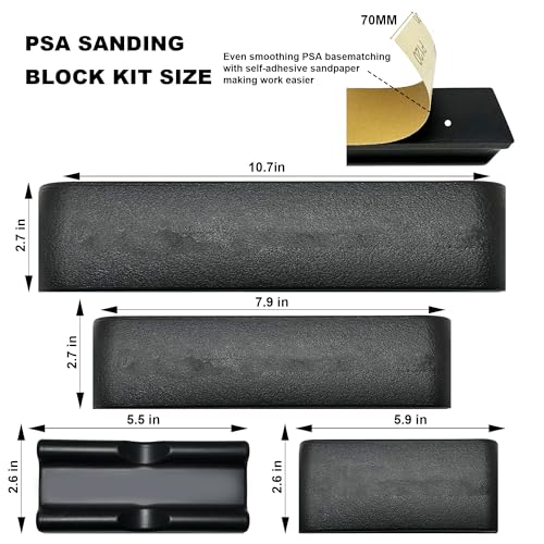 24Pcs PSA Adjustable Sanding Block Kit,Hand Abrasives Auto Body Sanding Block Set with 20pcs Self Adhesive Sandpaper,Flexible for Automotive Paint and Woodworking Sand Furniture - color: Sanding Block, size: 24Pcs PSA Adjustable Sanding Block Kit