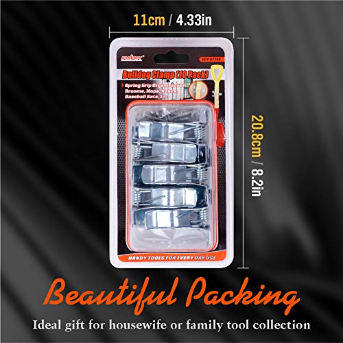 HORUSDY 10 Pack Spring Grip Mop and Broom Holder for Shovel, Rake, Broom, Mop Holder, Etc. - style: Industrial