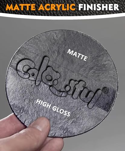 Colorful 2.5oz Matte Acrylic Leather Finisher for Leather Projects | Premium leather paint for bags, wallets, jackets, shoes, and DIY crafts. Waterproof, flexible, durable, and long-lasting. - color: Matte