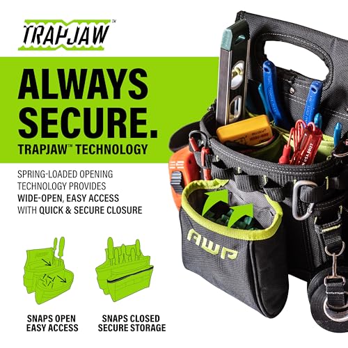 AWP Tool Pouch, Electrician Tool Pouch, Premium, Professional Multi-Pocket Organizer - size: 3 Pack, style: Portable Tool Box