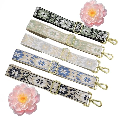 1.5" Wide Purse Strap Adjustable Replacement Gold Hardware Long Crossbody Bag Strap for Thick Shoulder Bags Canvas Handbags Straps - color: Gold Hardware-A-gary-2