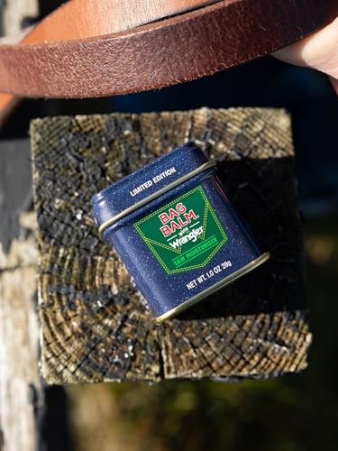 Bag Balm Vermont's Original Skin Moisturizer - Full Body Hydrating Skin Care: Dry Hands, Lips, Face, Feet & More - Unscented, Cruelty & Paraben Free - Day & Night, Men & Women (Wrangler, 3-Pack) - size: 1 Ounce (Pack of 3)
