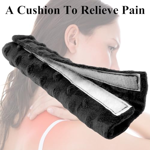 1 PCS Cushioned Arm Sling Padding for Neck,Slim Sling Pad Neck Shoulder Strap Cushion for Wrist Hand Injury Support Strap Padded Women Men (Black) - color: Black