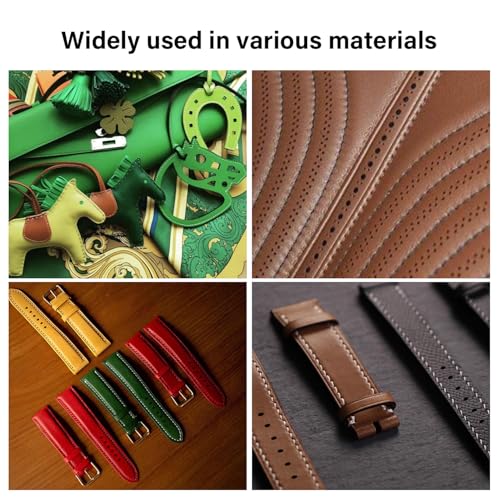 WUTA 5 Size Oval Leather Hole Punch Set,Carbon Steel Belt Hole Puncher, Leather Hand Punching Tool for Leathercraft Working - size: 2×4mm + 3×5mm + 4×6mm + 4×8mm + 5×8mm (5 pcs)