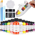 Leather Vinyl Repair Kit, 12 Colors Acrylic Leather Paint for Shoes, Sneakers, Leather Furniture, Bags, Car Seat, Wallets Leather Scratch Tear Repair Leather Care Set - color: 12 Color Acrylic Leather Paint