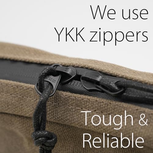 Belt Pouch for Men Women YKK Zippers EDC Pouch, Belt Bag Waist Pack for Hiking, Water Resistant, Waxed Canvas, Olive - color: Olive Medium