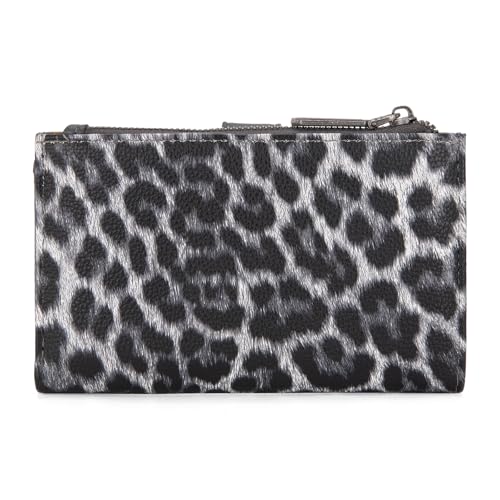 Wrangler Wallet for Women Bifold Card Holder with Zipper and ID Window - color: Light Grey